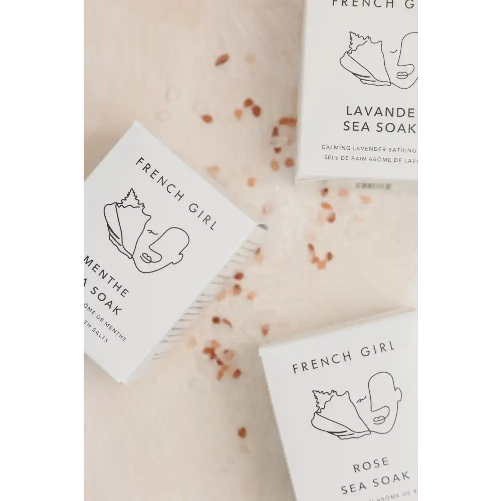 Sales de baño calmantes de rosas