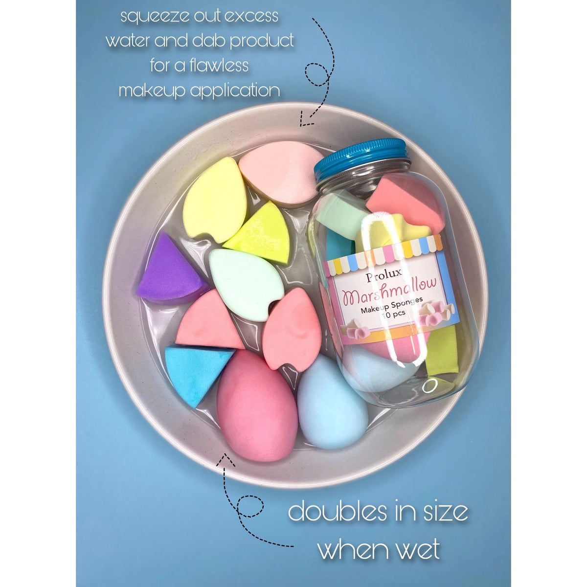 Esponjas de maquillaje Marshmallow (10 unidades)