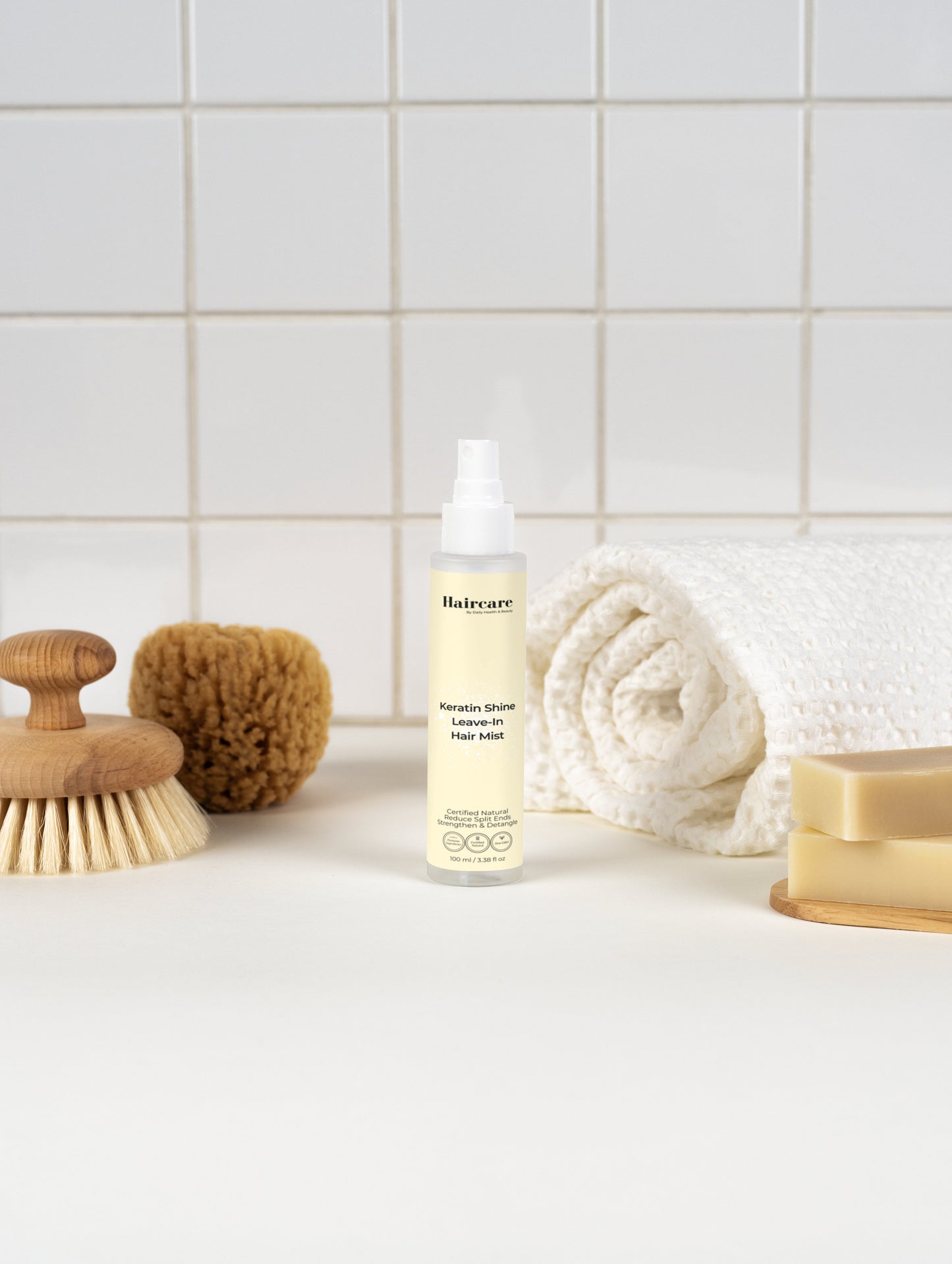 Keratin Shine Leave-In Hair Mist spray — fresh aquatic scent, adds shine & reduces breakage for damaged hair