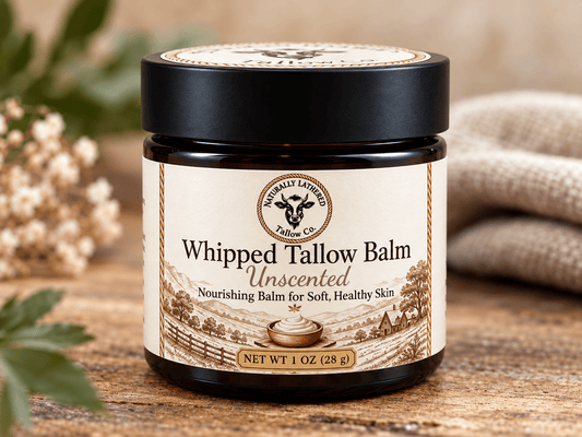 Unscented Whipped Tallow Balm – Nourishing Beef Tallow Moisturizer
