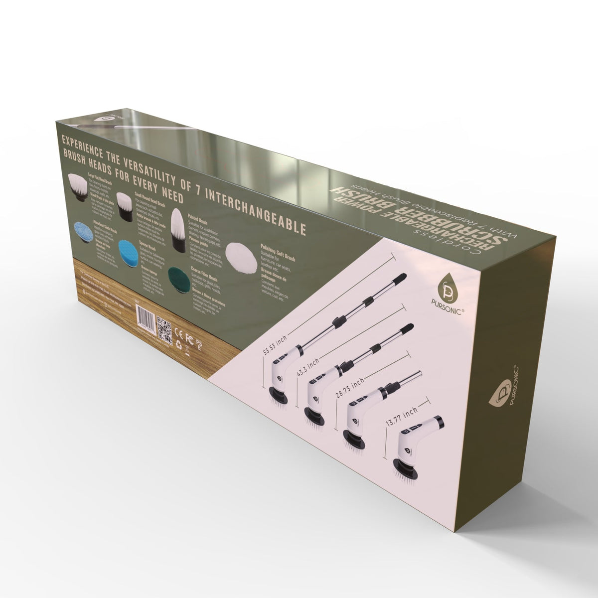 Cepillo fregador eléctrico inalámbrico recargable