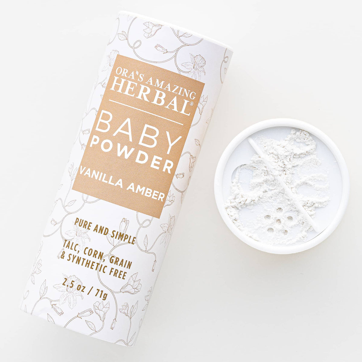 Poudre bébé sans talc, Vanille Ambre véritable