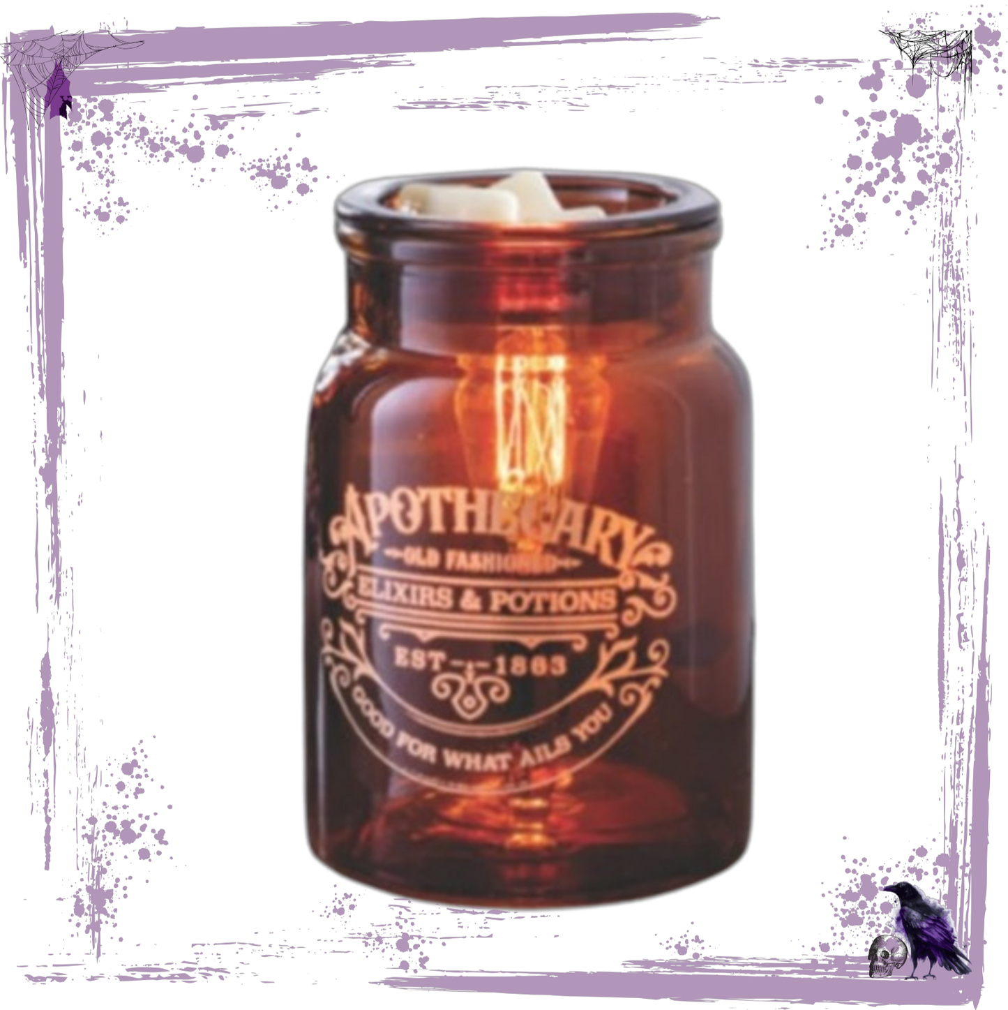 Apothecary Wax Warmer & Christmas Nights scented Scoopable Wax
