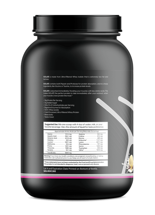 Whey Isolate Protein – Vanilla 2LB