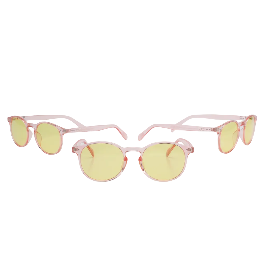 Rose Quartz Blue Light Blocking Glasses - DreamWalkerz Crystal Collection