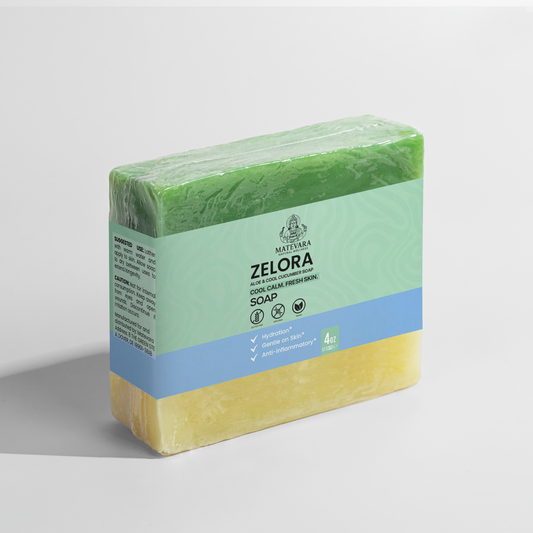 Zelora Aloe & Cool Cucumber Cleansing Bar |Sensitive Skin | 4 oz