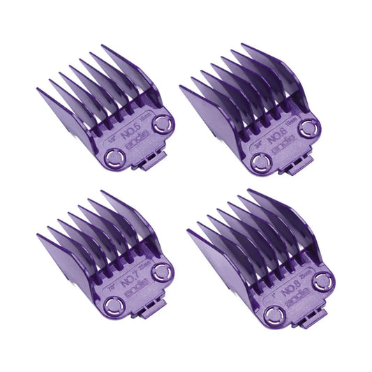 Andis 01415 Master Dual Magnet Large Comb Set - 4 Sizes, Purple