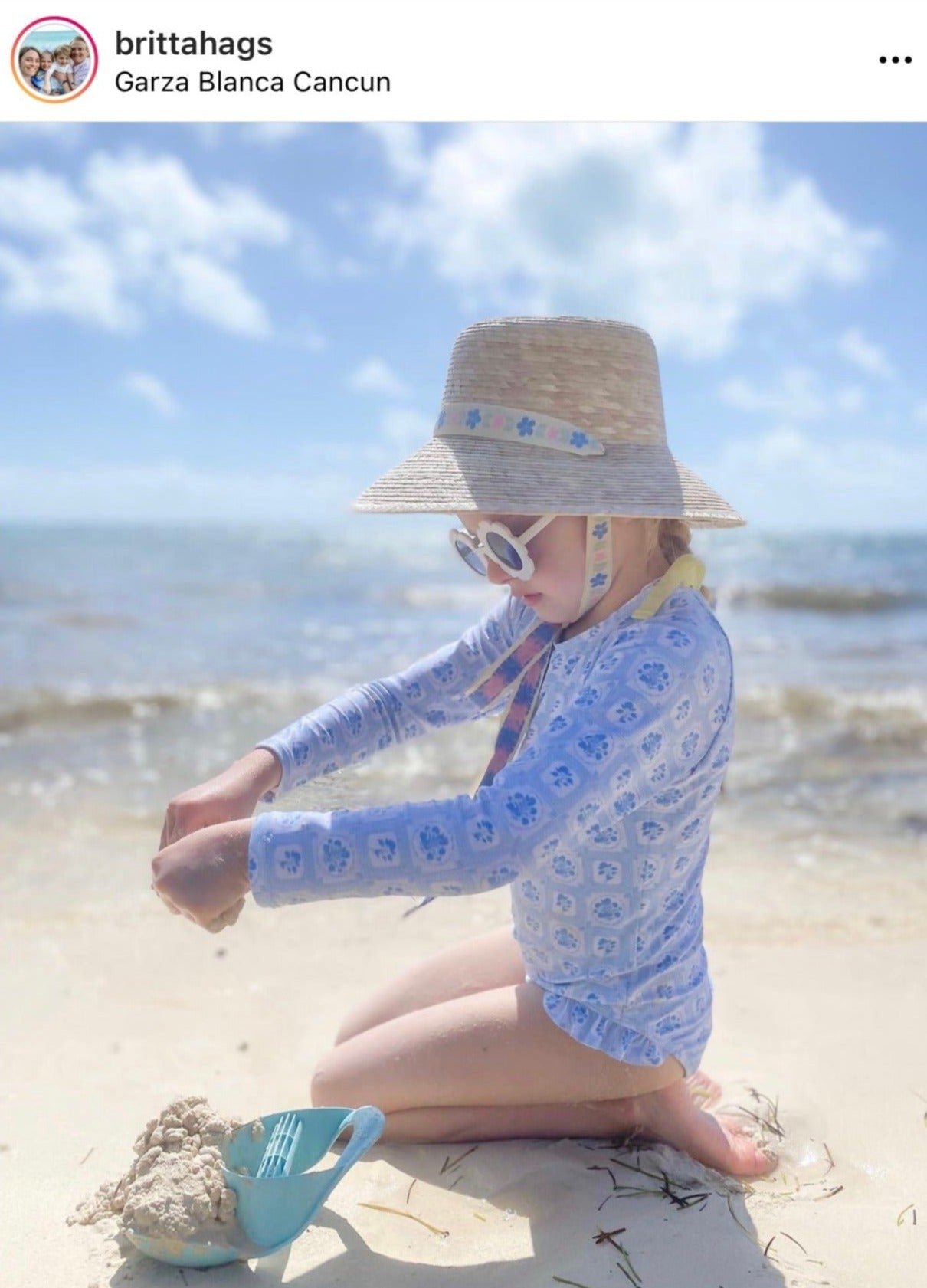 Palmetto Girl’s Hat - Thin & Long Navy Grosgrain