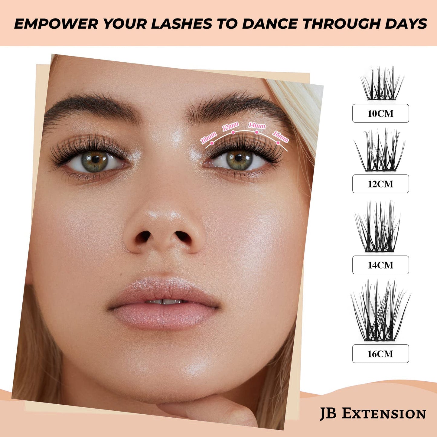 JBextension DIY Cluster Lashes 72 Clusters Lashes NO GLUE Included¡¾Starlit Glam-Lash¡¿