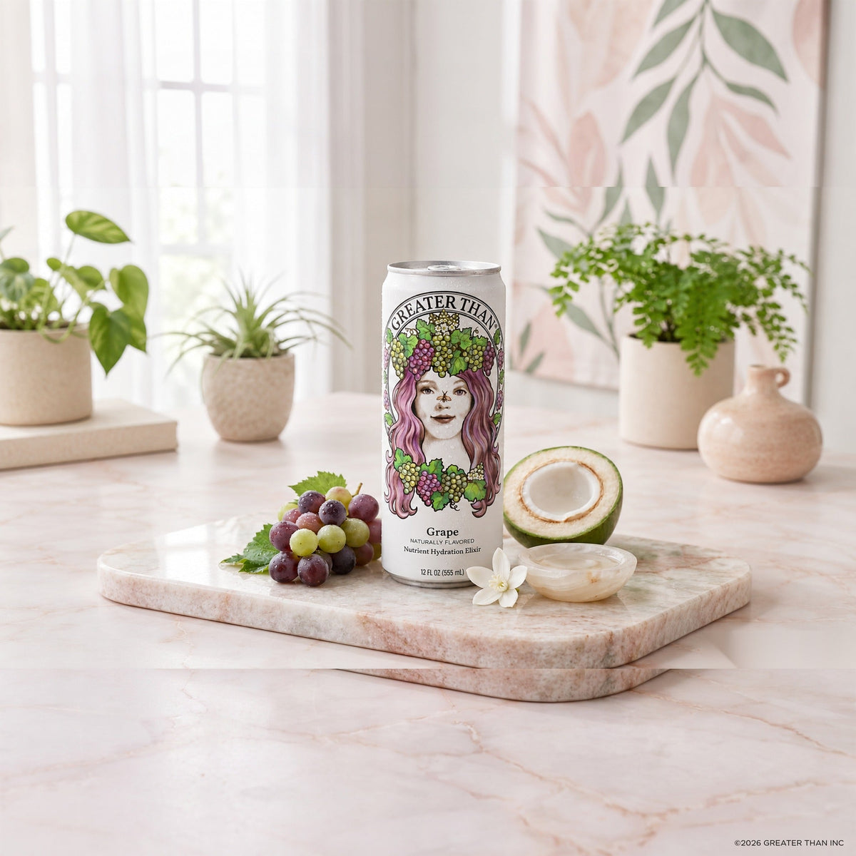 Grape: Coconut Water and Real Fruit Juice with Electrolytes, Vitamins and Fiber