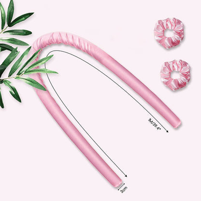 HEATLESS CURLER FUCHSIA with 2 elastic bangs