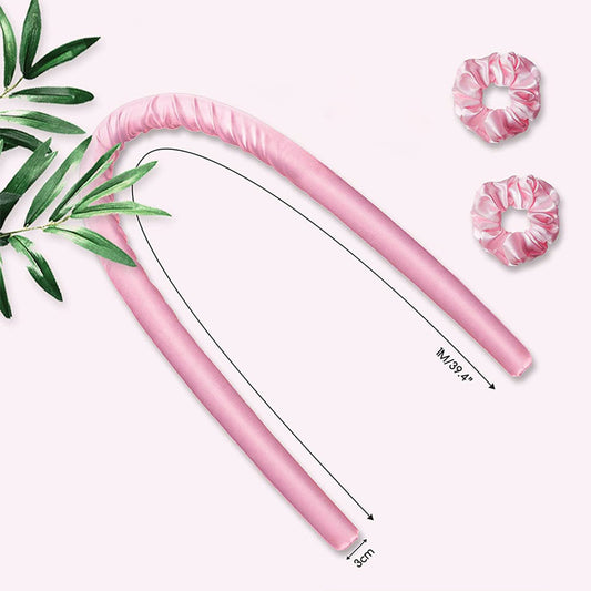 HEATLESS CURLER FUCHSIA with 2 elastic bangs