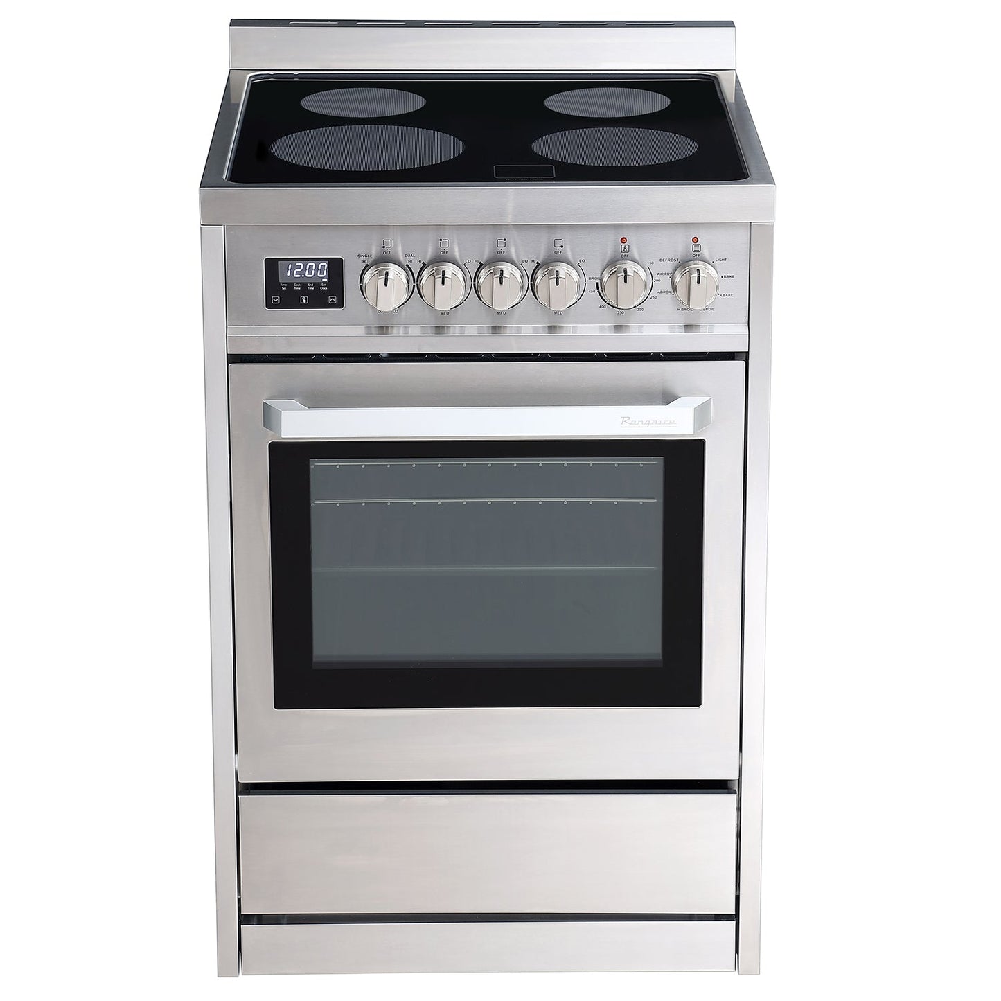 Rangaire 24" Electric Range AirFry Convection Oven Freestanding Stainless Steel RRE241TS