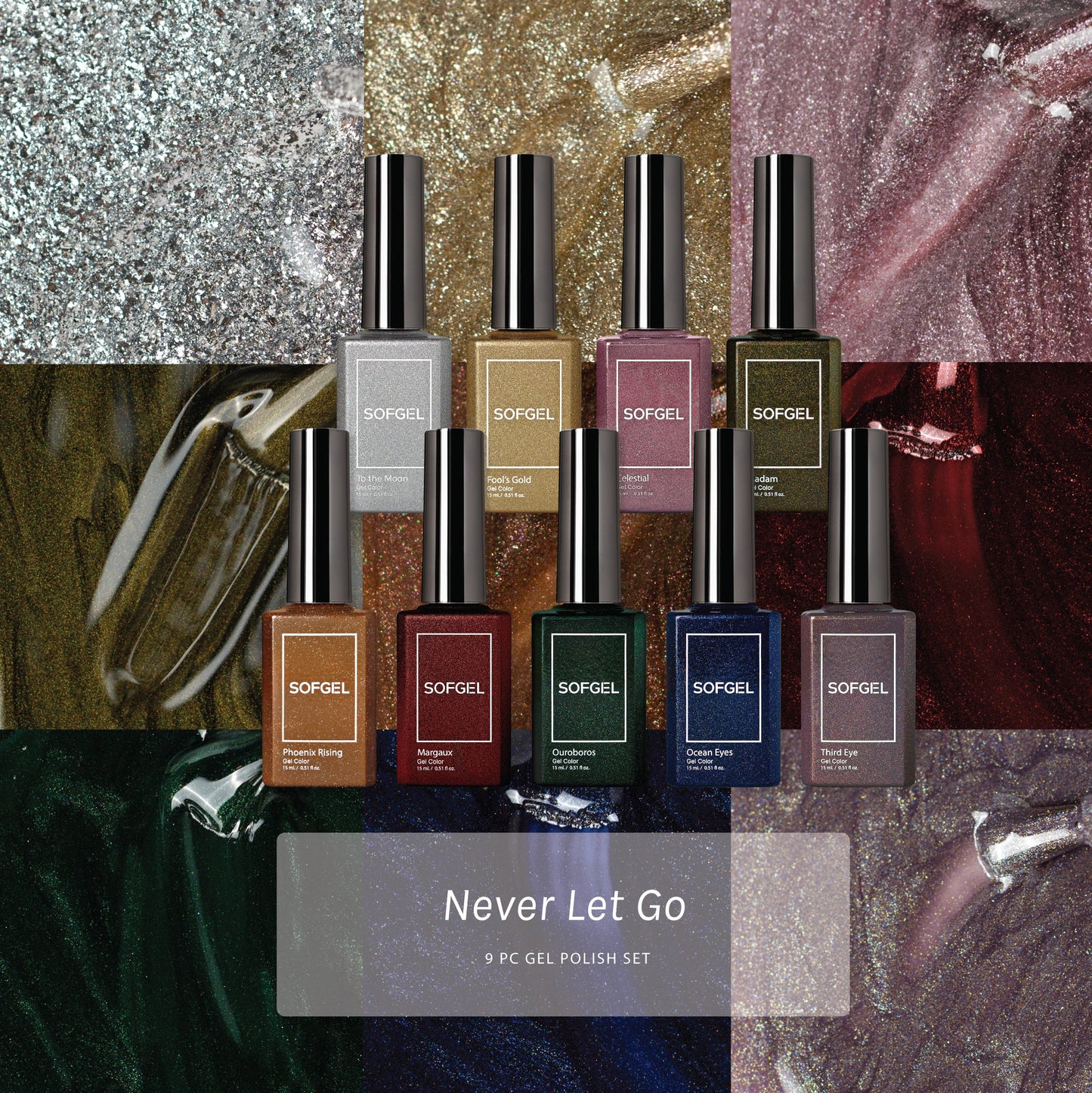 Never Let Go - Set of 9 Gel Colors