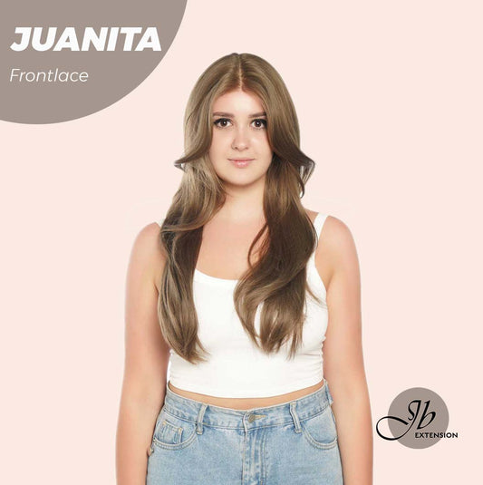 JBEXTENSION 26 Inches Brown Pre-Cut Frontlace Glueless Wig With Bangs JUANITA