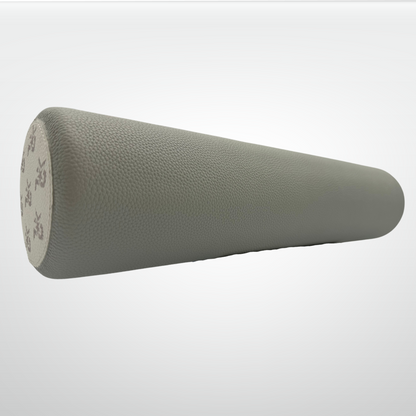 Rodillo de corcho para estiramiento y masaje envuelto en cuero I AM