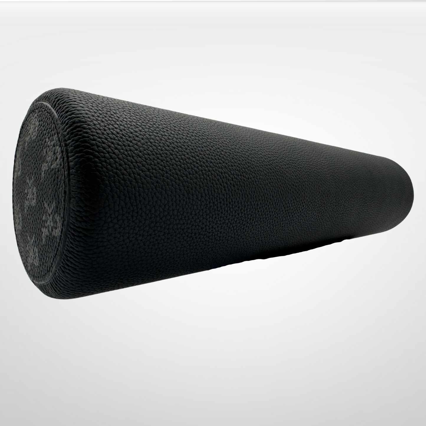 Rodillo de corcho para estiramiento y masaje envuelto en cuero I AM