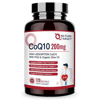 CoQ10 + PQQ + Olive Oil, 200mg, 120 Softgels