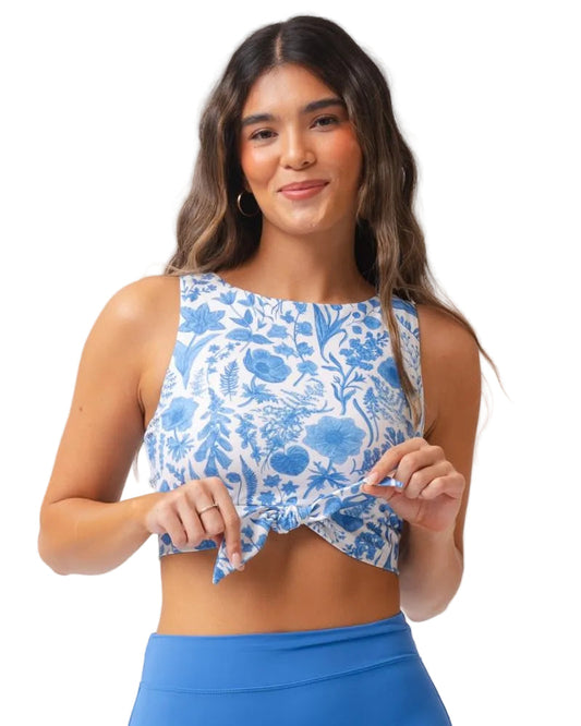 Botany Floral Knotted Crop Top