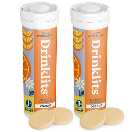 Orange Daily Hydration Tablets - 2 Tubes | 20 Servings