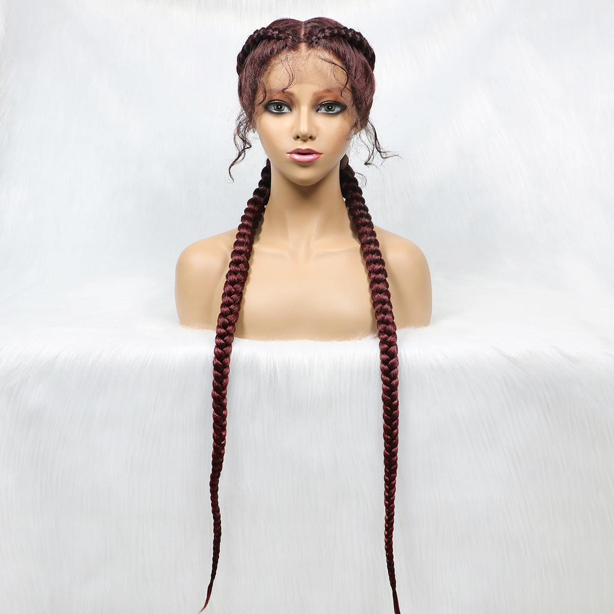 Get this look with JBextension 40" Lace Front Box Braided Wigs  with Baby Hair  - Zendaya
