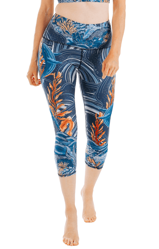 Capri Legging - Whale Hello