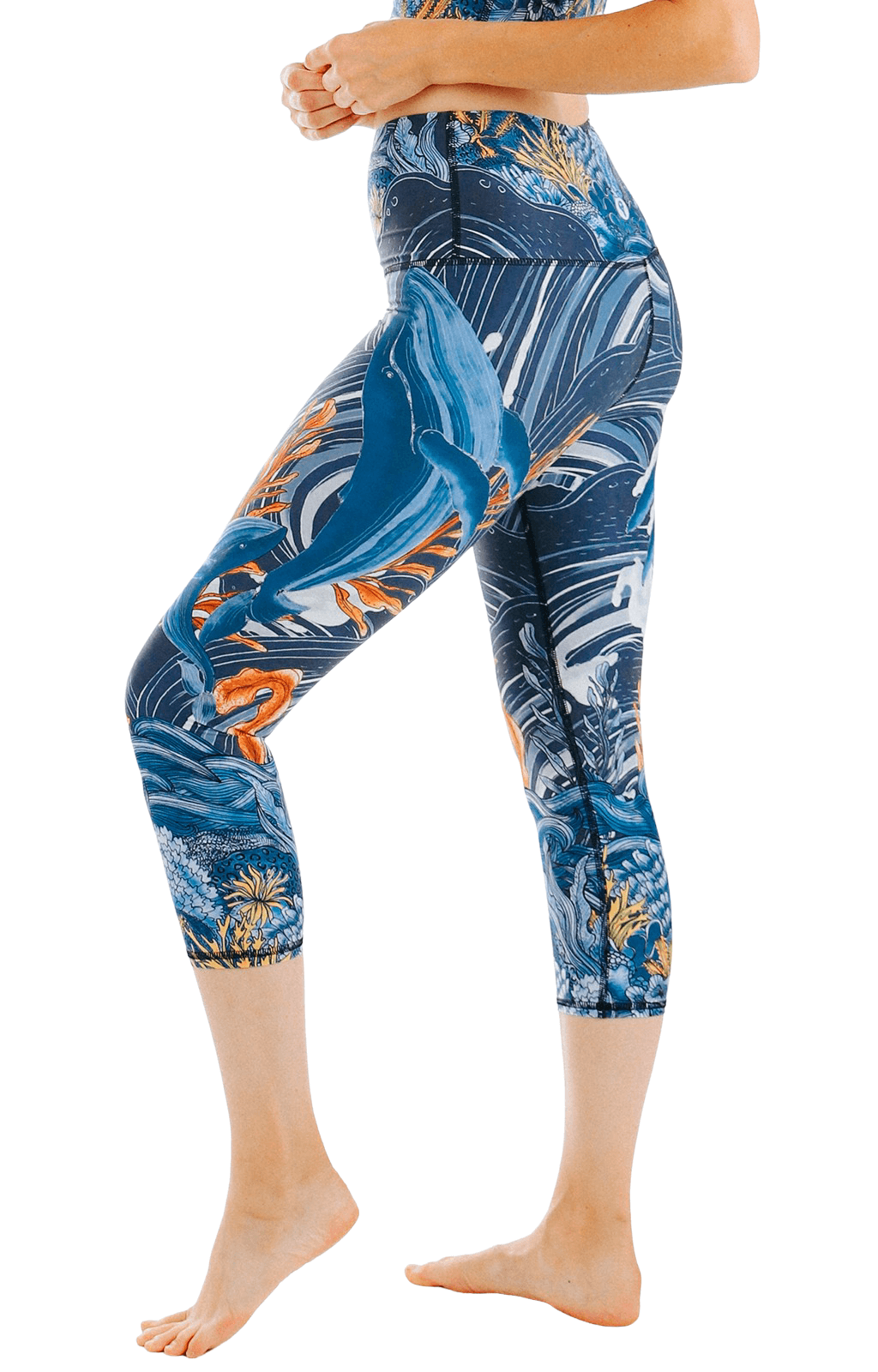 Capri Legging - Whale Hello