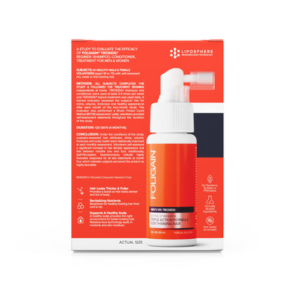FOLIGAIN® Triple Action Complete Formula For Thinning Hair For Men 10% TRIOXIDIL®