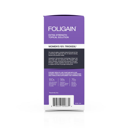 FOLIGAIN® Triple Action Complete Formula For Thinning Hair For Women with 10% TRIOXIDIL®