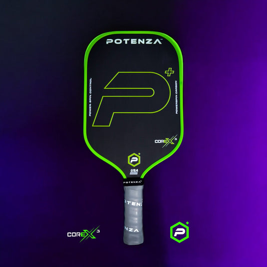 P+ PowerSpin Carbon COREx3 (Vert Néon, Face Allongée)