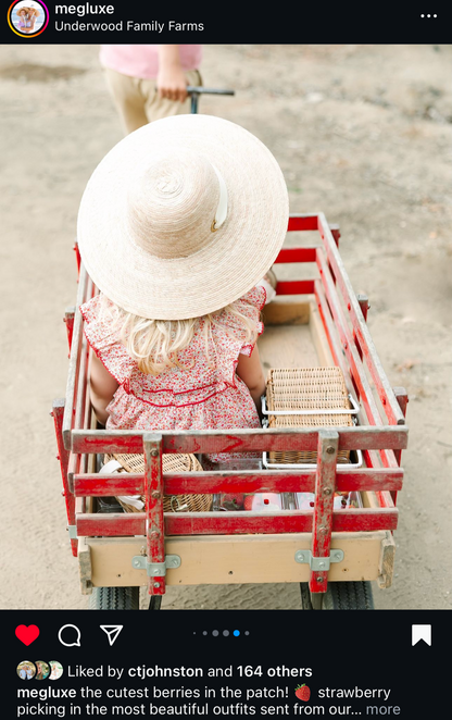 Buttercup Little Girl’s Hat - Peachy Pink Grosgrain