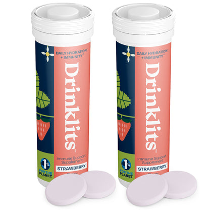 Strawberry Best Immune Support Tablets - 2 Tubes | 20 Servings