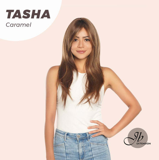 JBEXTENSION 24 Inches Wolf Cut Caramel Women Wig With Bangs TASHA CARAMEL