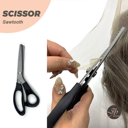 JBEXTENSION Frontlace Scissor Comfort Grips Professional Dressmaking Pinking Shears Crafts Zig Zag Cut Scissors Sewing Scissors,Professional Handheld Dressmaking