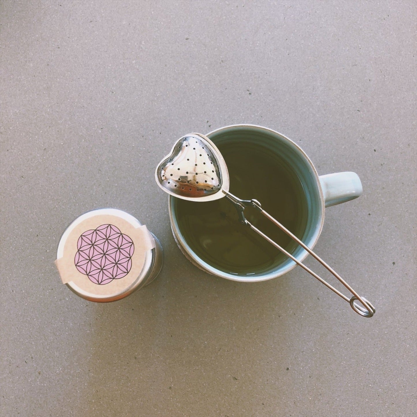 Infusor de té en forma de corazón | Colador de acero inoxidable para rituales de té de hojas sueltas