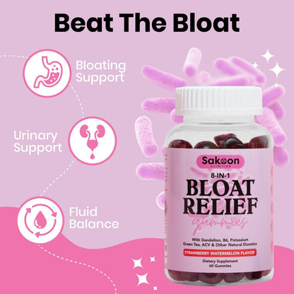 Bloating Relief Gummies - Green Tea, ACV, Dandelion, & More