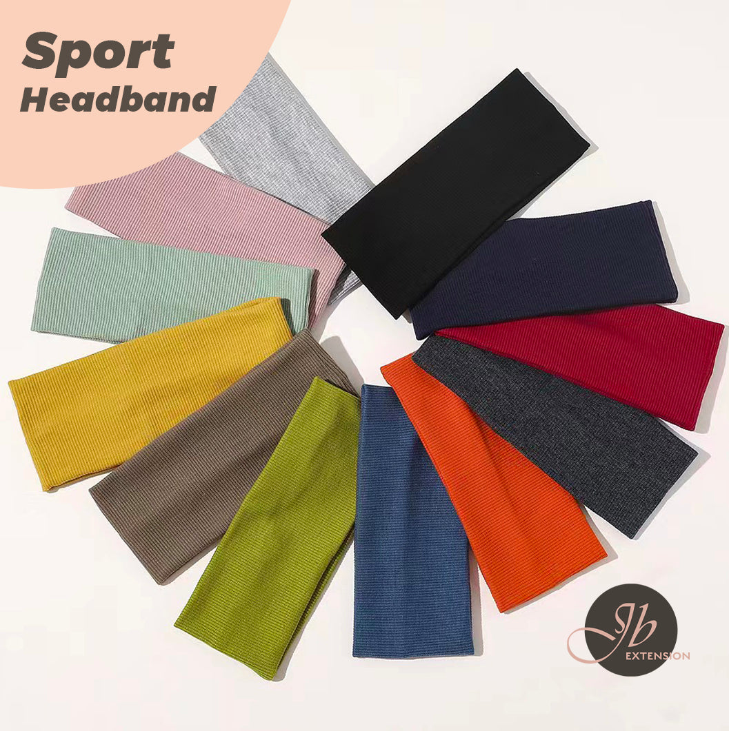 JBextension Women's Simple Plain Soft Comfortable Breathable Hair Band, Fashion Versatile Sporty Elastic Hair Band for Gym Workout Running