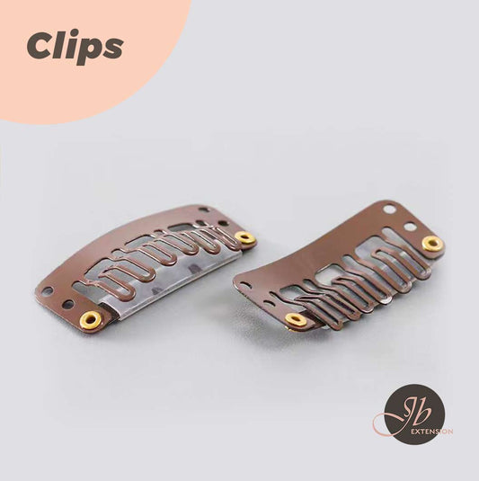 JBextension 10 PCS 6-Teeth U-Shape Snap Clips for Hair Extensions - 3.3cm/1.3inch 10 PCS