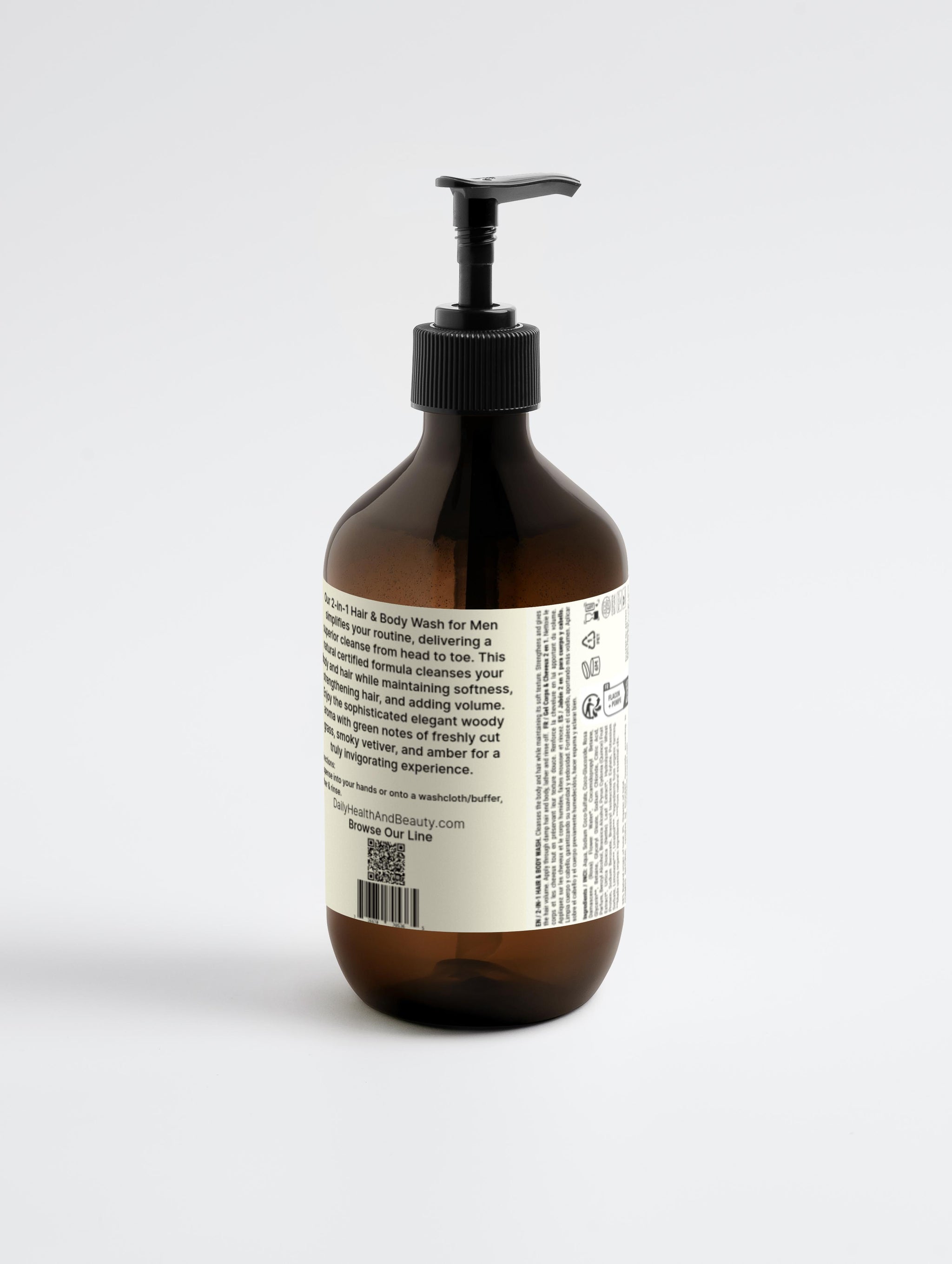2-in-1 Hair & Body Wash For Men Back