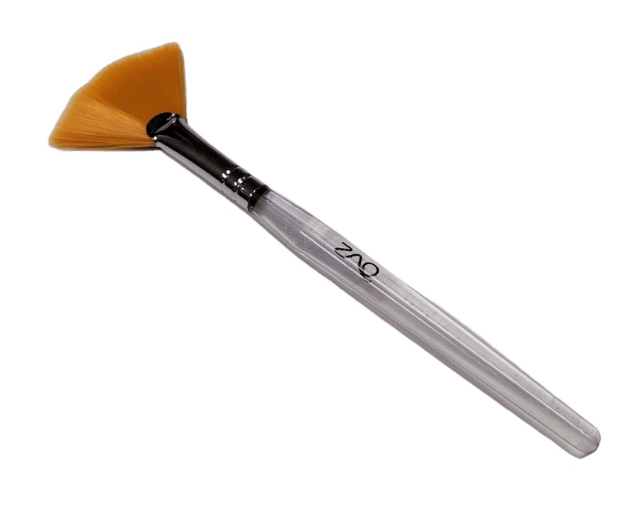Fan Mask Brush with Synthetic Bristles & Acrylic Handle