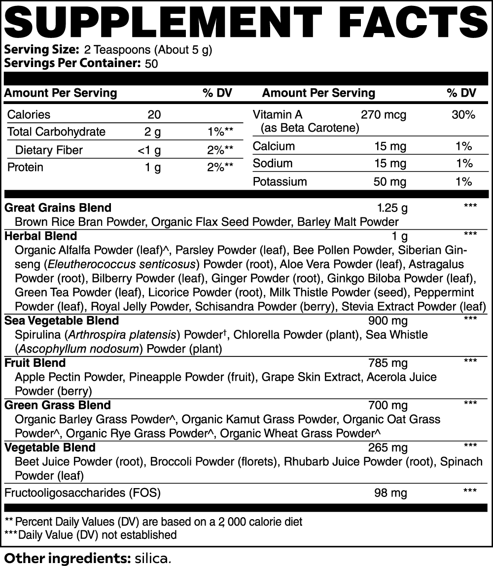 Greenvia Daily Superfood Greens |Concentrated Wellness Blend | 250g