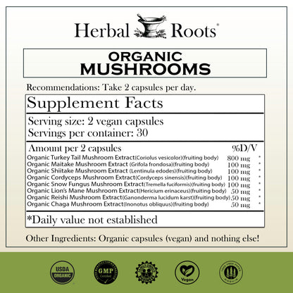 Organic Mushrooms Blend
