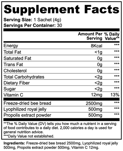 Melvya Bee Bread Powder |Nutrient-Rich Wellness Powder | 30 Servings