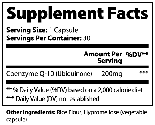 Cardena CoQ10 Ubiquinone Capsules | 30 Veggie Caps