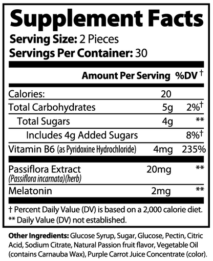 Restora Sleep Well Gummies | Melatonin, Passiflora & B6 Sleep Support | Adult Gummy Supplement | 60 Count Passion Fruit Flavor*