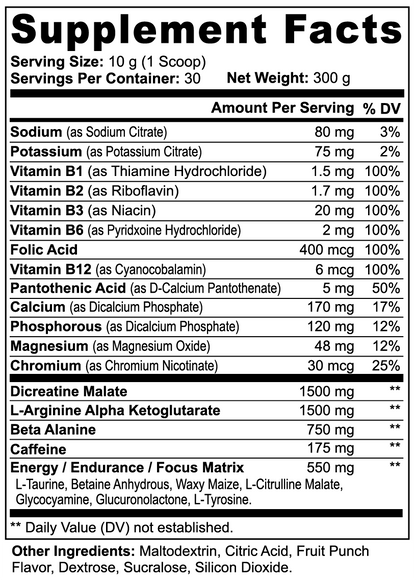Voltraa Nitric Pre-Workout | 0.66lb (300g)