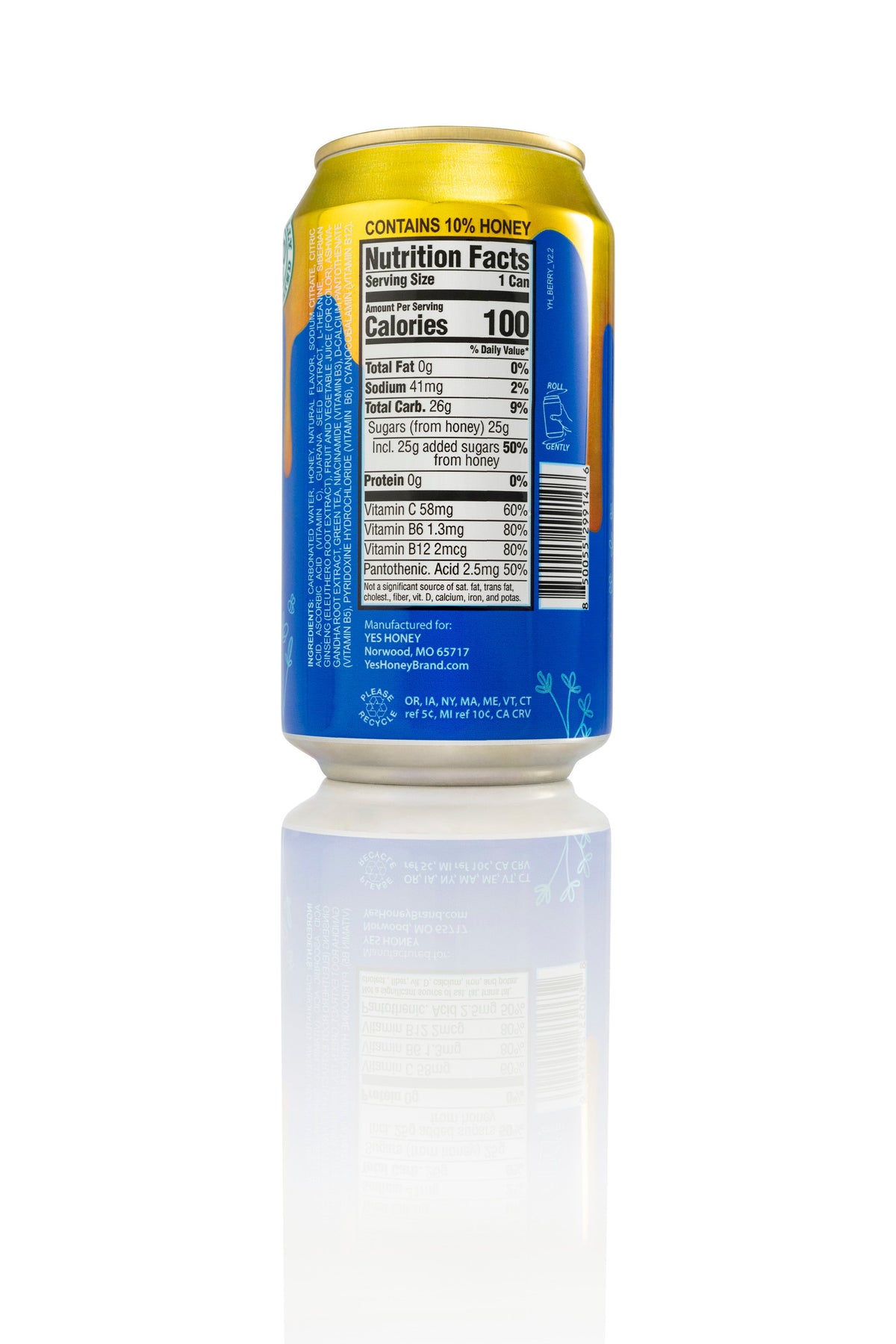 Sparkling Honey Sweetened Berry Tea Case