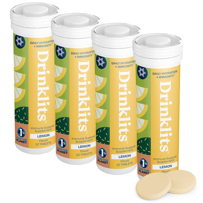 Lemon Flavored Hydration Tablets - 4 Tubes | 40 Servings