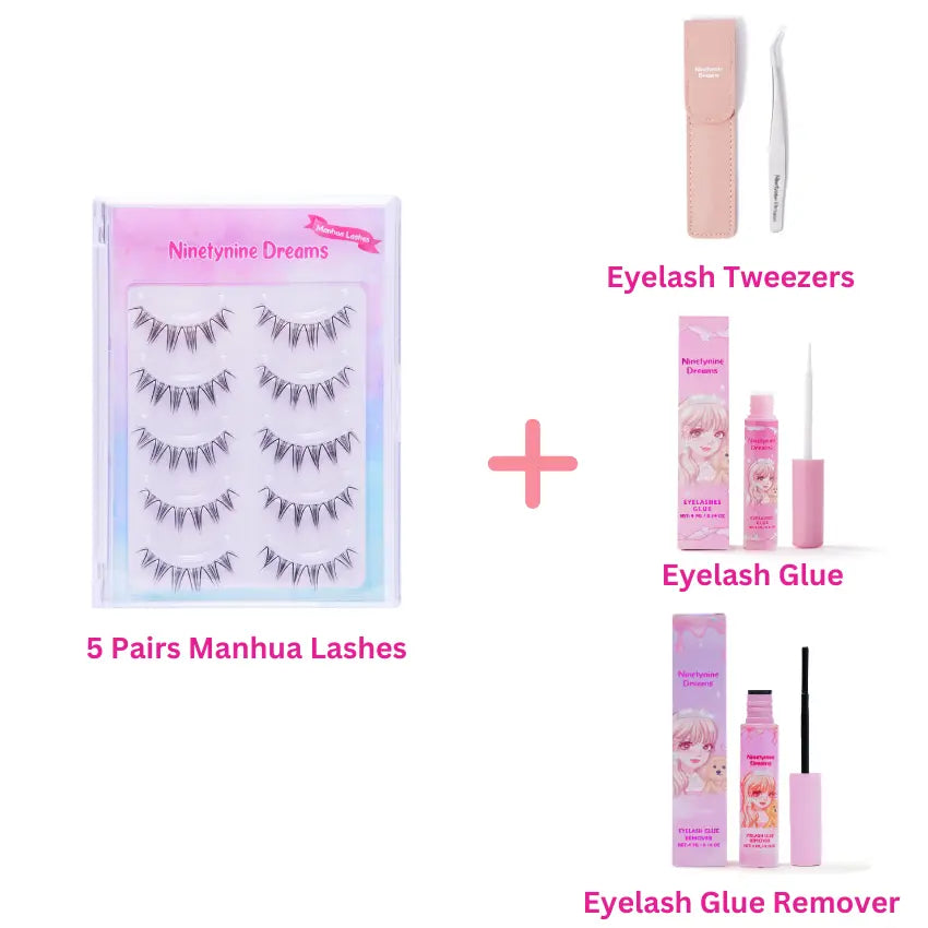 5 pares de pestañas Manhua