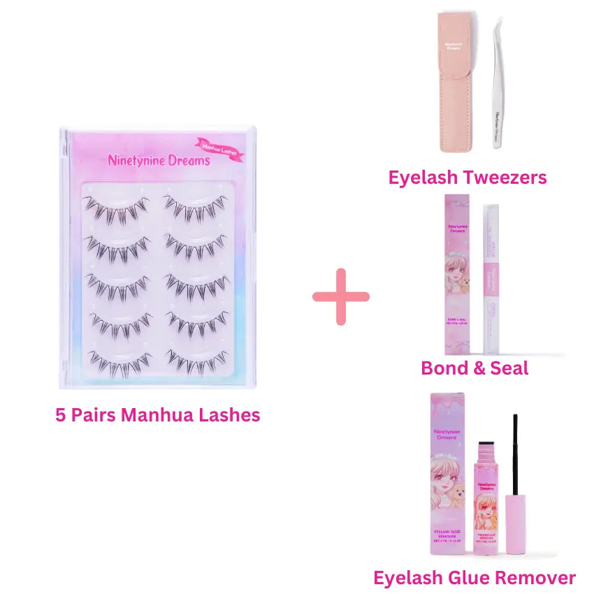 5 pares de pestañas Manhua
